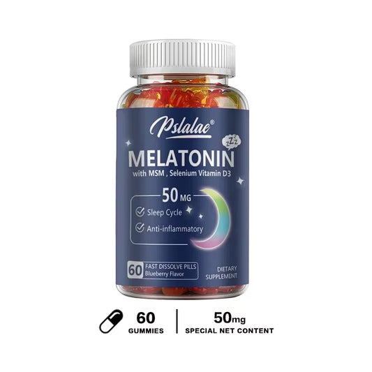 Melatonin Gummies 50 Mg - Helps Support Deep Sleep, Sleep Vitamin, Promotes Falling Asleep Quickly